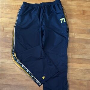 STARTER Navy Joggers with Gold and Yellow Accents